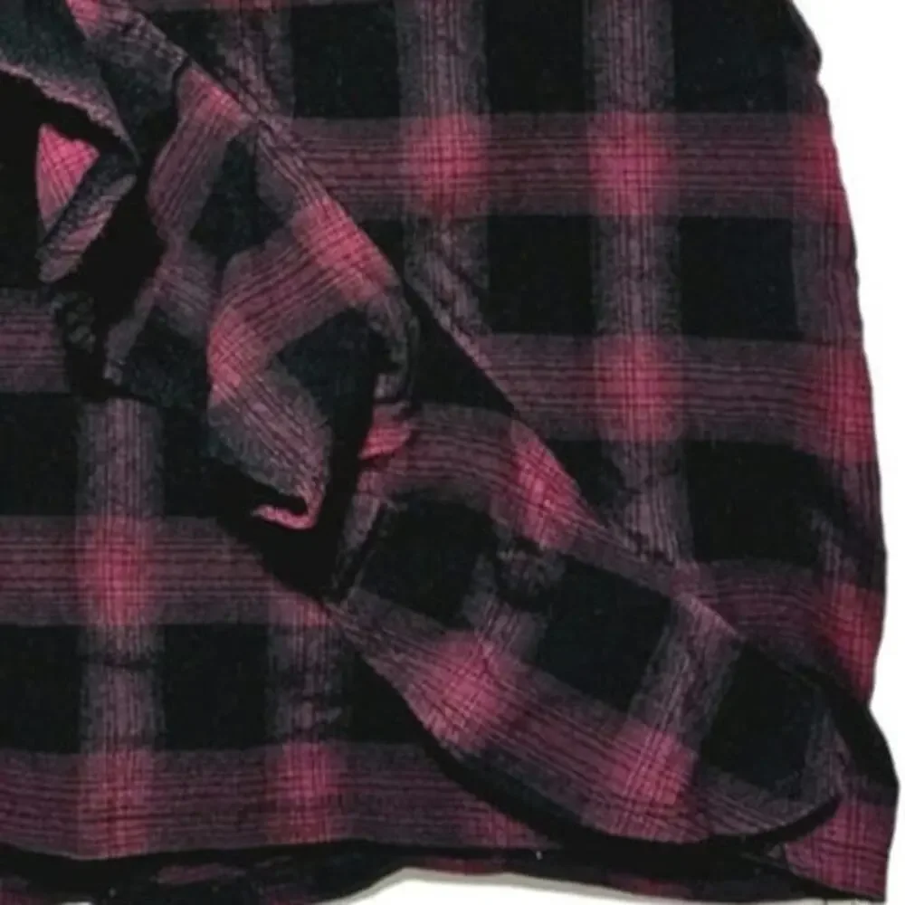 Mossimo Supply Co. Y2K Mini Skirt Women's Size 0 Plaid Ruffle Grunge Preppy Punk